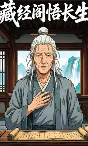 短剧《藏经阁悟长生第一季》海报