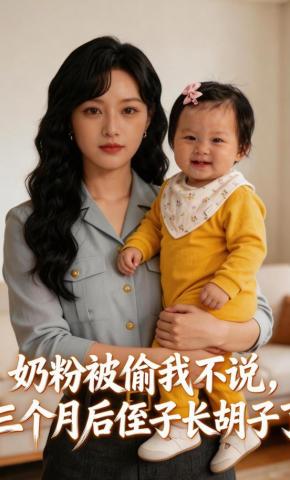 短剧《奶粉被偷我不说，三个月后侄子长胡子了》海报