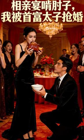 短剧《相亲宴啃肘子，我被首富太子抢婚》海报