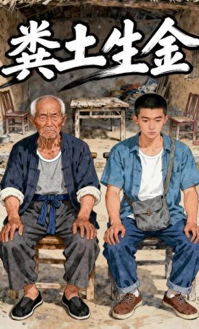 短剧《粪土生金》海报