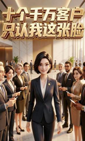 短剧《十个千万客户只认我这张脸》海报