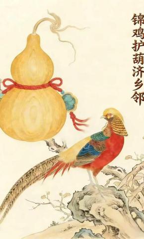 短剧《锦鸡护葫济乡邻》海报