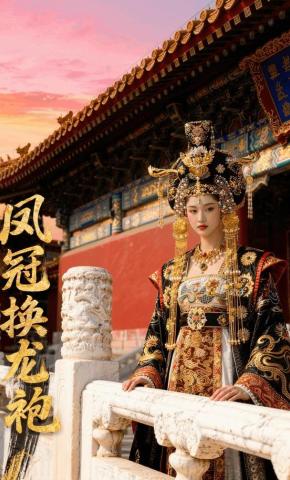 短剧《凤冠换龙袍》海报