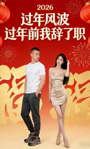 短剧《过年风波：过年前我辞了职》海报