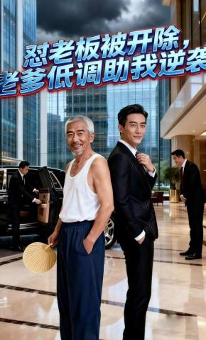 短剧《怼老板被开除，老爹低调助我逆袭》海报