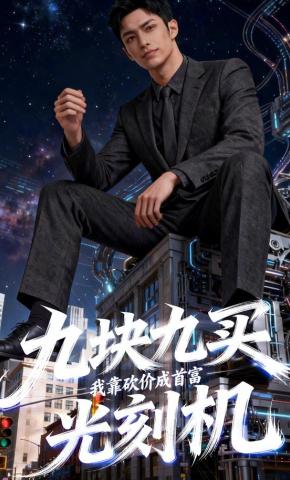 短剧《九块九买光刻机，我靠砍价成首富》海报