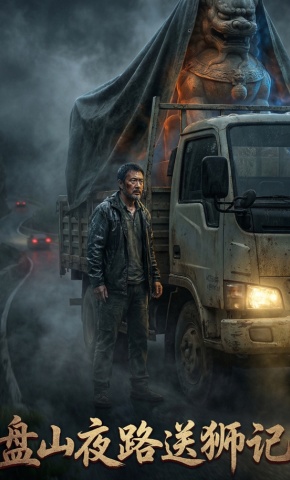 短剧《盘山夜路送狮记》海报