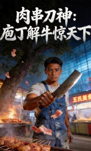 短剧《肉串刀神：庖丁解牛惊天下》海报