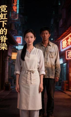 短剧《霓虹下的脊梁》海报