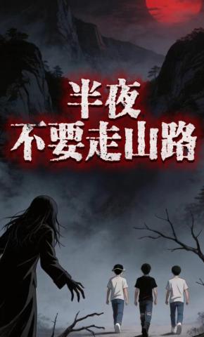短剧《半夜不要走山路》海报