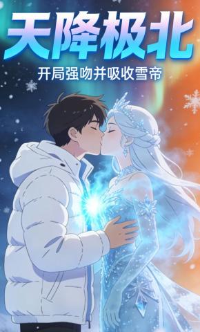 短剧《天降极北，开局强吻并吸收雪帝》海报