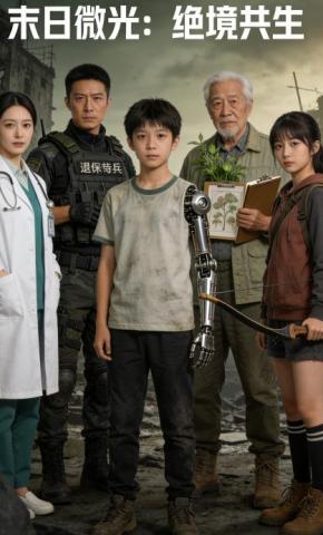 短剧《末日微光：绝境共生》海报