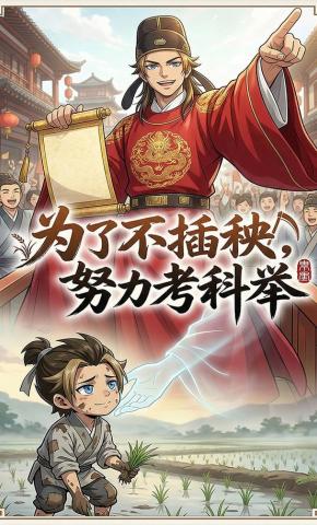 短剧《为了不插秧，努力考科举》海报