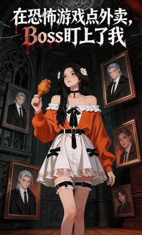 短剧《在恐怖游戏点外卖，Boss盯上了我》海报