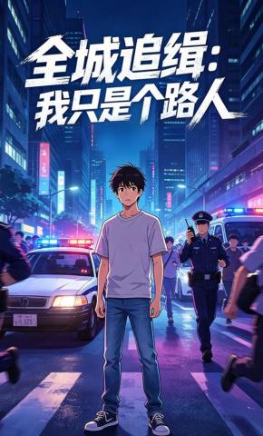 短剧《全城追缉：我只是个路人》海报