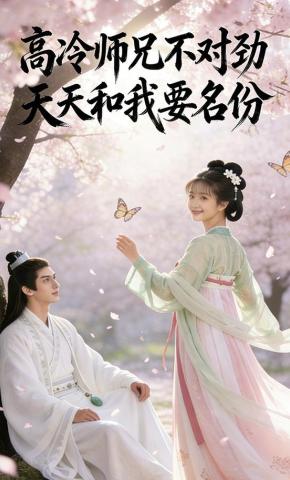 短剧《高冷师兄不对劲，天天和我要名份》海报