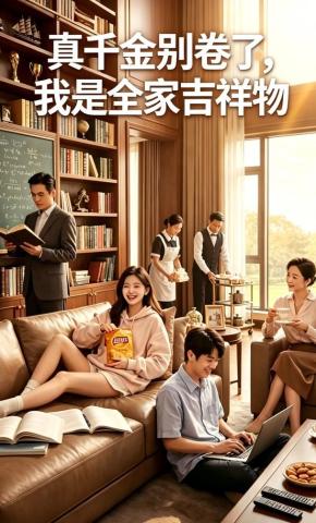 短剧《真千金别卷了，我是全家吉祥物》海报