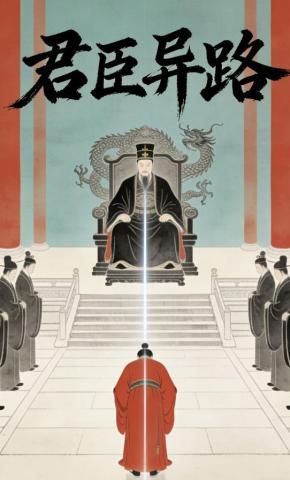 短剧《君臣异路》海报