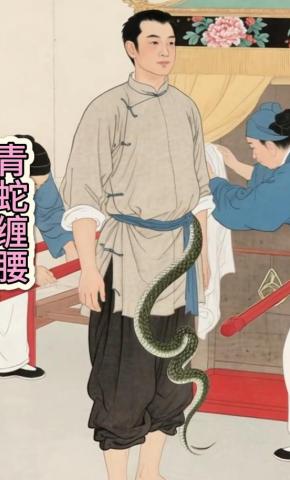 短剧《青蛇缠腰》海报