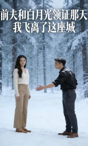 短剧《前夫和白月光领证那天，我飞离了这座城》海报