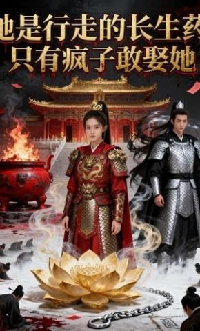 短剧《她是行走的长生药，只有疯子敢娶她》海报