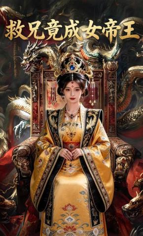 短剧《救兄竟成女帝王》海报