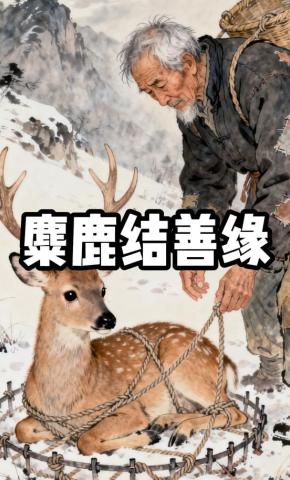 短剧《麋鹿结善缘》海报