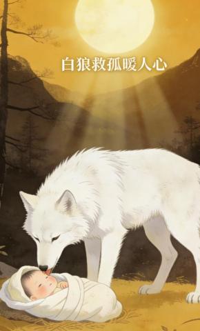 短剧《白狼救孤暖人心》海报