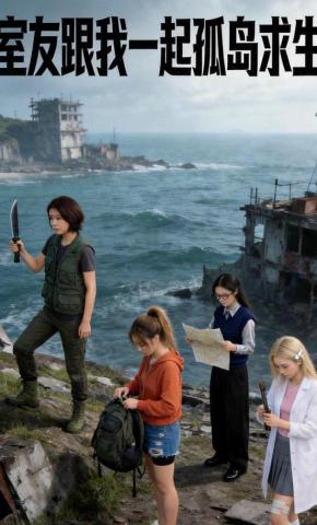 短剧《室友跟我一起孤岛求生》海报