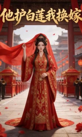 短剧《他护白莲我换嫁》海报