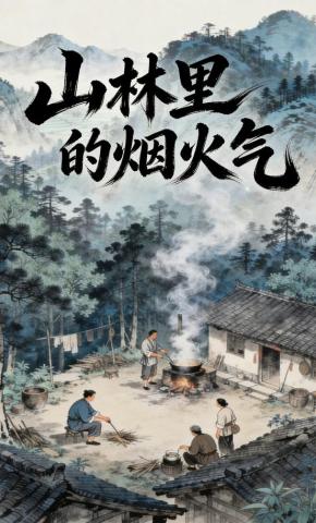 短剧《山林里的烟火气》海报