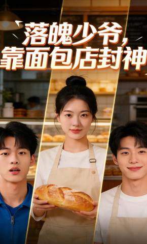 短剧《落魄少爷，靠面包店封神》海报