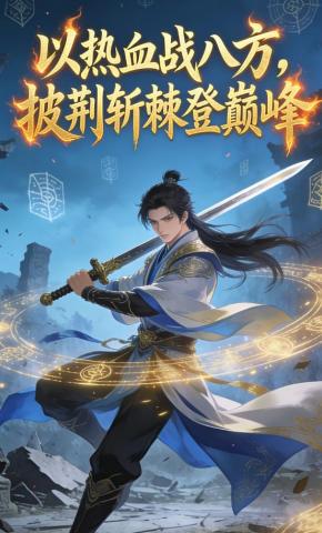 短剧《以热血战八方，披荆斩棘登巅峰》海报