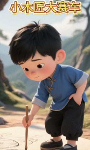 短剧《小木匠大赛车》海报