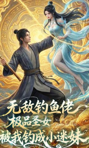 短剧《无敌钓鱼佬，极品圣女被我钓成小迷妹》海报