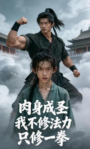 短剧《肉身成圣：我不修法力，只修一拳》海报