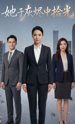 短剧《她于灰烬中拾光》海报