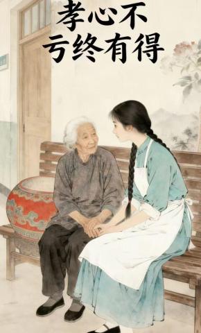 短剧《孝心不亏终有得》海报