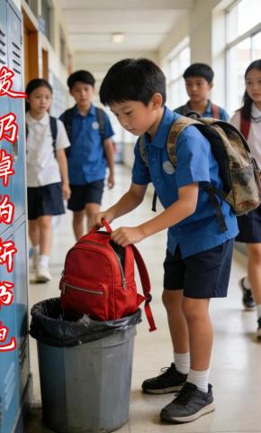 短剧《被扔掉的新书包》海报