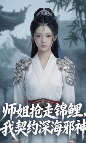 短剧《师姐抢走锦鲤，我契约深海邪神》海报