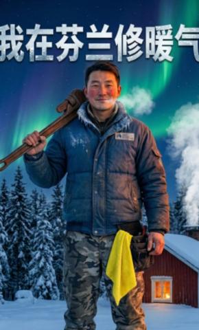 短剧《我在芬兰修暖气》海报