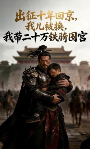 短剧《出征十年回京我儿被换，我带二十万铁骑围宫》海报