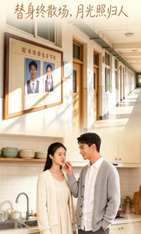 短剧《替身终散场，月光照归人》海报