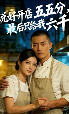短剧《说好开店五五分，最后只给我六千》海报