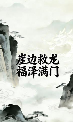 短剧《崖边救龙福泽满门》海报