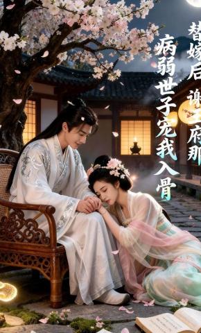 短剧《替嫁后，谢王府那病弱世子宠我入骨》海报