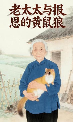 短剧《老太太与报恩的黄鼠狼》海报