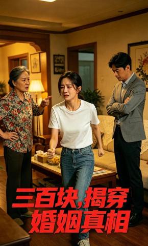 短剧《三百块，揭穿婚姻真相》海报