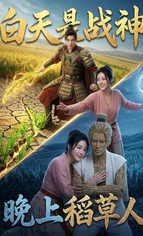 短剧《白天是战神，晚上稻草人》海报