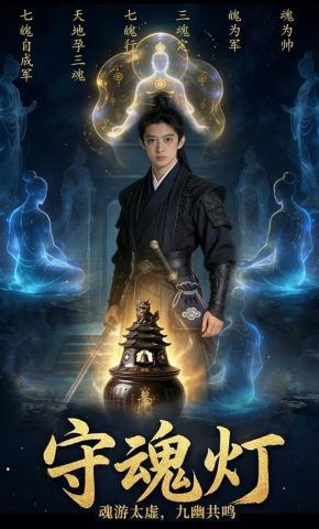 短剧《守魂灯》海报